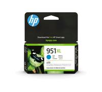 HP 951XL Cartouche d'Encre Cyan Originale Haute Capacité (24ml, 1500 pages) Pigment Inkjet, Code OEM CN046AE, Température 5-35°C