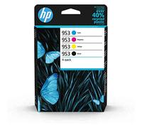 HP 953 Pack de 4 Cartouches d'encre Noir/Cyan/Magenta/Jaune Authentiques