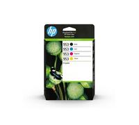 HP 953 Pack de 4 Cartouches d'Encre Noire, Cyan, Magenta et Jaune Authentiques (6ZC69AE)
