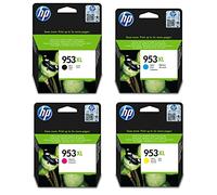 HP 953XL Pack de 4 Cartouches d'Encre Noire, Cyan, Magenta et Jaune grandes capacités Authentiques (3HZ52AE)