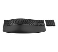 HP 960 - Tastatur-und-Tastenfeld-Set - kompakte Größe, 2-Zonen-Layout, separater Ziffernblock, kurzer Tastenhub, Multi-Device clavier Maison RF sans fil + Bluetooth Noir