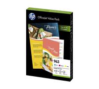 HP 963 Office Value Pack - Pack de 3 - jaune, cyan, magenta - original - jeu de papier / cartouche d'encre - pour Officejet Pro 9010, 9012, 9014, 9015, 9016, 9019, 9020, 9022, 9025