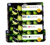 HP 970XL 970 + 971XL Lot de cartouches d'encre d'origine pour Officejet Pro X451dn, X451dw, X551dw, X476dn, X476dw, X576dw