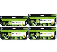 HP 970XL/971XL Lot de 4 Cartouches d'encre d'origine Noir/Couleur
