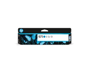 HP 971 Cartouche d'Encre Cyan Original (CN622AE) – Encre à Pigments, 24.5ml, Rendement 2500 Pages, Compatibilité HP, Température 5-35°C