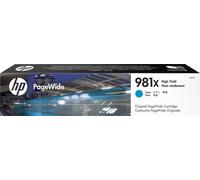 HP 981X - 116 ml - à rendement élevé - cyan - original - PageWide - cartouche d'encre - pour PageWide Enterprise Color MFP 586; PageWide Managed Color E55650 G