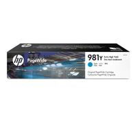 HP 981Y - À rendement extrêmement élevé - cyan - originale - PageWide - cartouche d'encre - pour PageWide Enterprise Color MFP 586; PageWide Managed Color E55650