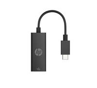 HP Adaptateur réseau USB-C vers RJ45 avec LED d'état Noir