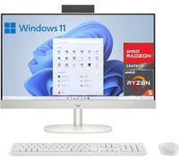 HP All-in-One 24-cr0007ss Ordinateur de Bureau 23,8" FHD (AMD Ryzen 5 7520U, 16 Go RAM, 512 Go SSD, AMD Radeon Graphics, Windows 11 Home) Blanc Clavier QWERTY Espagnol