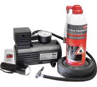 HP Autozubehör 10257 Reifenpannenset Set réparation pour pneus fonction de mesure de la pression des pneus, lampe LED pour voitures (L x l x H) 28 x 27 x 11.5