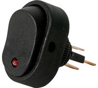 HP Autozubehör 28474 Interrupteur à bascule pour l'automobile 12 V 16 A 1 x Off/On à accrochage 1 pc(s)