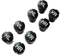 HP Autozubehör Bouchon de valve jeu de 8 noir