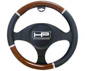 HP Autozubehör Couvre-volant (Ø x H) 39 cm x 4 cm Polyuréthane (PU) tricolore, noir, bois, aluminium 37 - 39 cm