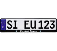 HP Autozubehör Freistaat Bayern plastique Support de plaque dimmatriculation noir (L x l x H) 13.5 x 53 x 1.5 cm
