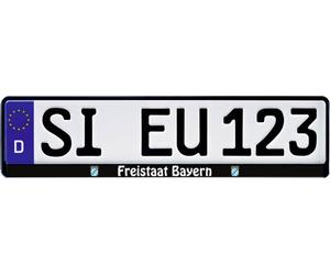 HP Autozubehör Freistaat Bayern plastique Support de plaque dimmatriculation noir (L x l x H) 13.5 x 53 x 1.5 cm