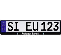 HP Autozubehör Freistaat Bayern Support de plaque d'immatriculation noir (L x l x H) 13.5 x 53 x 1.5 cm