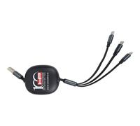 HP Autozubehör Ladekabel 3in1 ausziehbar Chargeur USB 1x USB-C®, 1x Apple