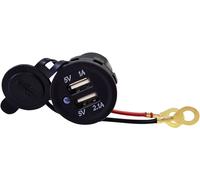 HP Autozubehör Prise femelle USB pour VOITURE double. Dual Charge de courant max=3.1 A Prise 12 V sur 5 V, 24 V sur 5 V