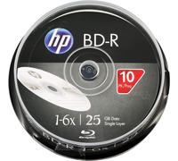 HP BD-R 6x Blu-ray Discs, 25GB - 10 Disc Cake Box (Blu-ray)