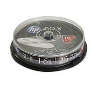 HP BD-R, Single Layer 25GB, Standard, boîte à gâteaux, BRE00071-3, 69321, 6x, 10-pack, pour l'archivage de données