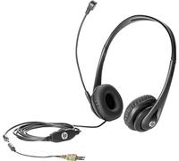 HP Business V2 Micro-casque supra-auriculaire filaire noir Suppression du bruit du microphone volume réglable, Mise en sourdine