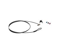 HP Câble de Sécurité à Clé 6UW42AA - Verrou Universel pour Ordinateur Portable, Station d'accueil & Accessoires - Longueur 1.83m, Noir/Argent, 2 Clés