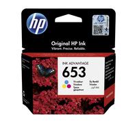 HP Cartouche d’encre Ink Advantage trois couleurs 653 authentique