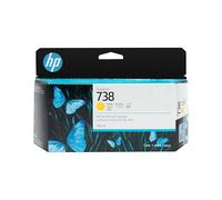 HP Cartouche dencre DesignJet 738, jaune, 130 ml