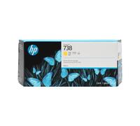 HP Cartouche dencre DesignJet 738, jaune, 300 ml