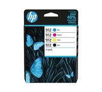 HP 912 Pack de 4 cartouches d'encre Noir/Cyan/Magenta/Jaune authentiques