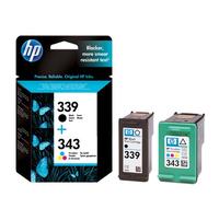 HP Cartouche d'encre noire 339 343 Deskjet / PSC / Photosmart / Officejet / Digital Copier - Emballage facile par courrier - Encres en aluminium