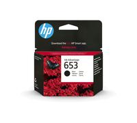 HP Cartouche Encre Noire 653 (3YM75AE) - Pigment, 6ml, Rendement Standard 360 pages, Compatibilité Imprimantes HP, 113x37x115mm