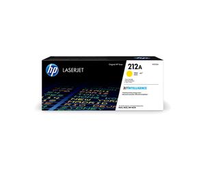 HP Cartouche Toner Jaune 212A LaserJet W2122A, Rendement Standard 4500 pages, Technologie Laser, Dimensions 55x78x289mm, Poids 860g