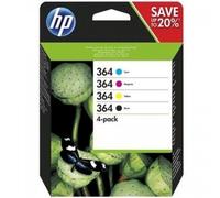 HP 364 pack de 4 cartouches d'encre noir/cyan/magenta/jaune authentiques