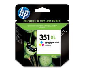 HP CB338EE/351XL Cartouche à tête d'impression couleur haute capacité, 580 Pages ISO/IEC 24711 14ml pour HP DeskJet D 4260/OfficeJet J 5700/PhotoSmart C 4280/PhotoSmart C 5280/PhotoSmart D 5300
