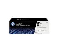 HP CB436AD - Pack de 2 Toners LaserJet 36A Noir Authentiques - Rendement Standard 4000 Pages - Technologie d'Impression Laser