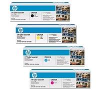 HP CB540A/CB541A/CB542/CB543A Lot de 4 Toners laser d'origine compatible avec Imprimante Laserjet Couleurs Assorties