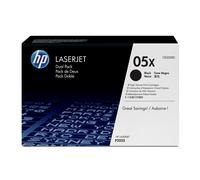 HP Cartouche de toner CE505XD/05XD – Pack de 2 XL Grande capacité – Noir