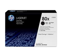 HP Cartouche de toner 80X – Noire haute capacité originale pour LaserJet – Pack de 2