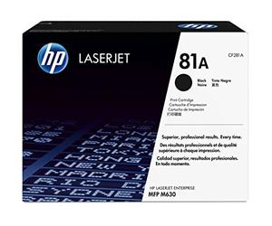HP CF281A|81A Cartouche toner noir, 10.500 Feuilles ISO/IEC 19752 pour LaserJet Enterprise M 600 Series/630 Series