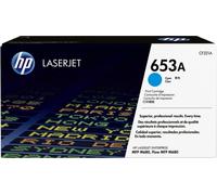HP CF321AC 653A Cartouche toner cyan Contract, 16 500 pages ISO IEC 19798 pour Color LaserJet Enterprise Flow MFP M 680 z MFP M 680 Series