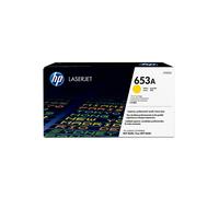 HP CF322A Toner Jaune LaserJet 653A, Rendement 16500 Pages, Technologie ColorSphere, Compatibilité Imprimantes HP LaserJet Professionnelles, Original
