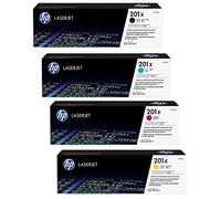 HP CF400X CF403X 201X Lot de 4 toners XL pour HP Color Laserjet Pro MFP 277 DW - Noir, cyan, magenta, jaune - Capacité : env. 2800 pages / couleurs env. 2300 pages / 5 %