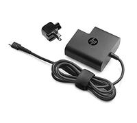 HP Chargeur de voyage USB-C 65W X7W50AA#ABB (Ordinateurs Portables et Tablettes HP avec Connecteur USB-C, Prise Euro) - Noir
