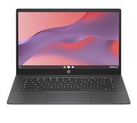 HP Chromebook 14a-nf0001sf Ordinateur Portable 14" HD, PC Portable (Intel Celeron N100, RAM 4 Go, Flash 128 Go, Intel Iris Xe, Chrome OS), Laptop Gris, Clavier AZERTY