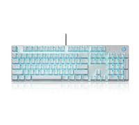 HP Clavier de jeu mécanique filaire GK400F pour ordinateur de bureau et ordinateur portable (blanc)
