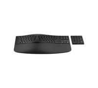 HP Clavier Ergonomique Sans Fil 960 (7E755AA) - RF sans fil + Bluetooth, Clavier à membrane, Pavé numérique, Portée 10m, Compatible Windows/macOS/ChromeOS