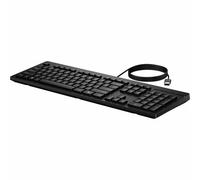 HP Clavier filaire 125 - Connectivité par câble - Interface USB de type A - Touches de raccourci copilot - Windows 11, Windows 10 - PC - Plastique recyclé - Interrupteur à clé à piston - Noir