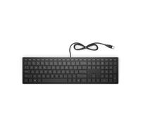 HP Clavier Filaire Pavilion 300 4CE96AA - USB - Clavier Mécanique Taille Réelle (100%) - Pavé Numérique - Noir - 410.1x114.2x22.3mm - 410g