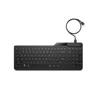 HP Clavier Filaire Rétroéclairé 405 (7N7C1AA) - USB Type-C, Membrane, Taille Réelle, Pavé Numérique, 20 Touches Raccourcis, Windows/ChromeOS, Noir